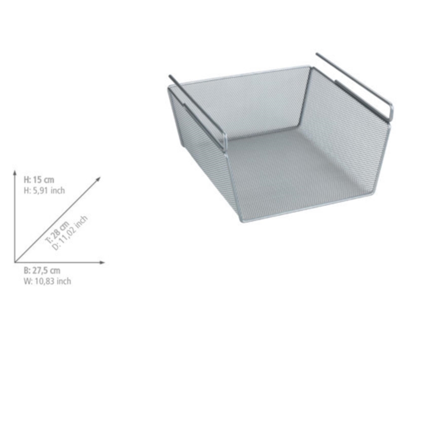 WENKO 53142100 - Korg 27,5x28 cm silverfärgad