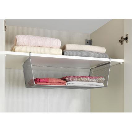 WENKO 53143100 - Korg 49x28 cm, silverfärgad