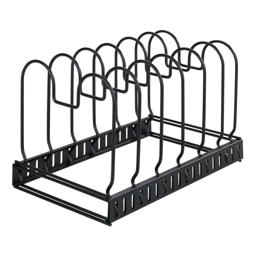 WENKO 53149100 - Hållare för lock och pannor 18x18 cm svart