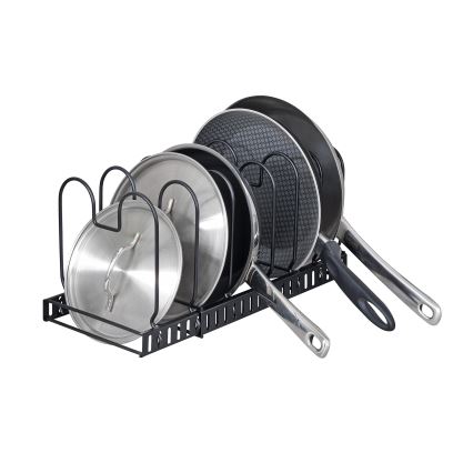 WENKO 53149100 - Hållare för lock och pannor 18x18 cm svart