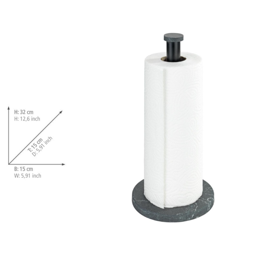 WENKO 53212100 - Hållare för kökshanddukar 15x32 cm svart