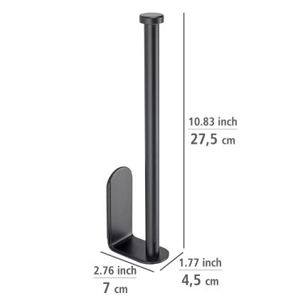 WENKO 53214100 - Rullhållare NIO 27,5x7 cm svart