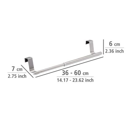 WENKO 53245100 - Handdukshållare TELESCOPE 7x6 cm silver/svart