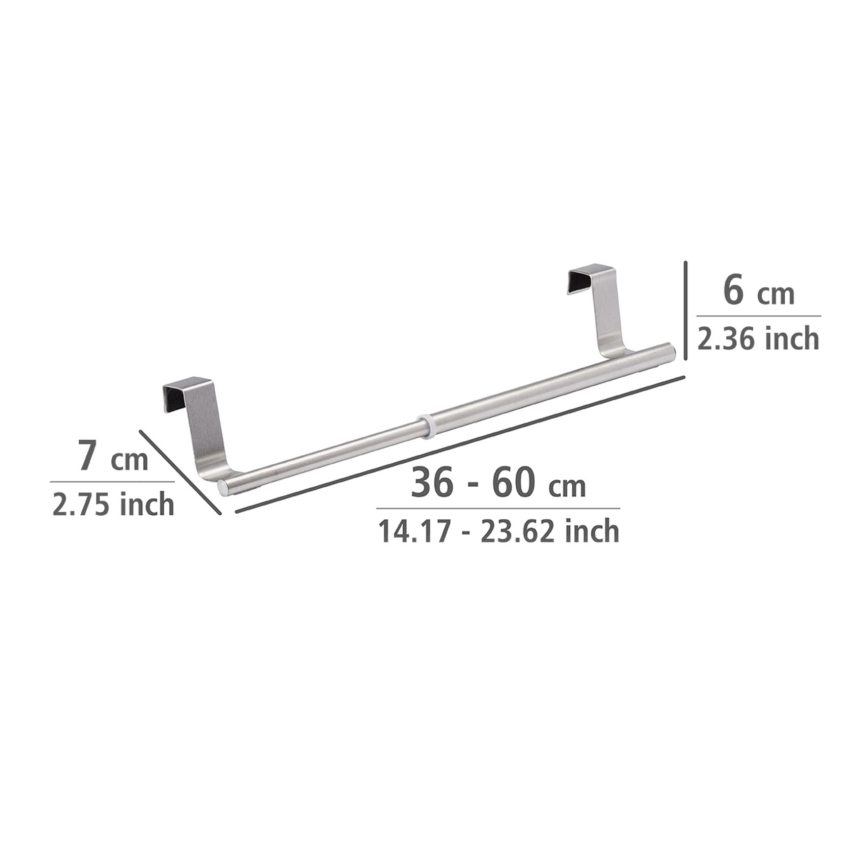 WENKO 53245100 - Handdukshållare TELESCOPE 7x6 cm silver/svart