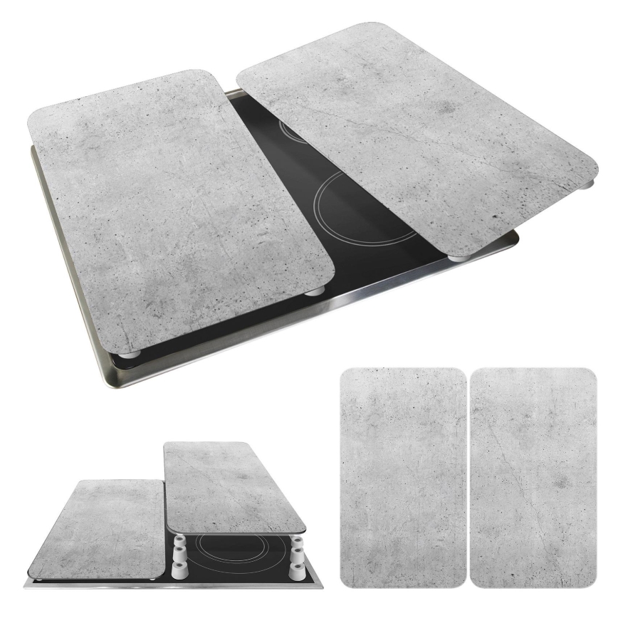 WENKO 53906100 - Hällskydd till spishäll 30x52 cm grå/klar