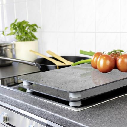 WENKO 53906100 - Hällskydd till spishäll 30x52 cm grå/klar