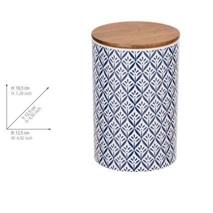WENKO 54096100 - Förvaringsbox LORCA 12,5x18,5 cm flerfärgad/brun/grå