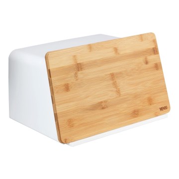 WENKO 54099100 - Brödlåda KUBO 35x26,5 cm vit/brun