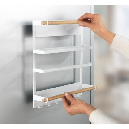 WENKO 54113100 - Organiserare MAGNA 33 x 34 cm vit/brun/svart