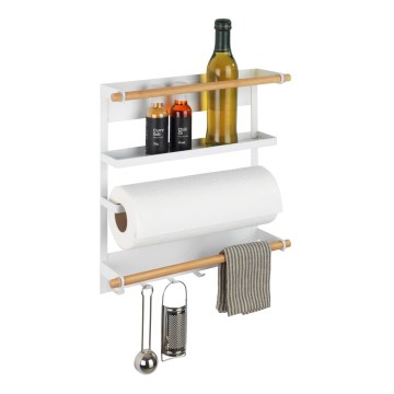 WENKO 54113100 - Organiserare MAGNA 33x34 cm vit/brun/svart