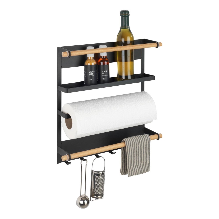 WENKO 54114100 - Förvaringsorganizer MAGNA 33x34 cm svart/brun