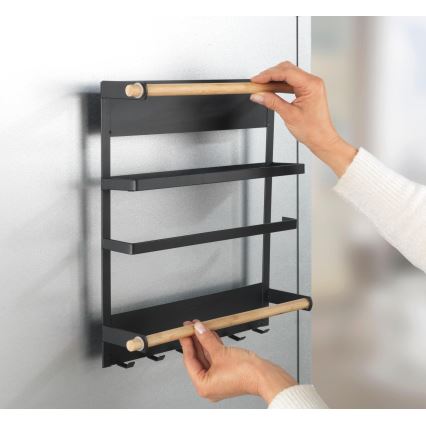 WENKO 54114100 - Förvaringsorganizer MAGNA 33x34 cm svart/brun