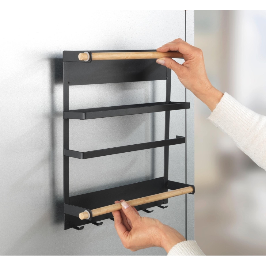 WENKO 54114100 - Förvaringsorganizer MAGNA 33x34 cm svart/brun