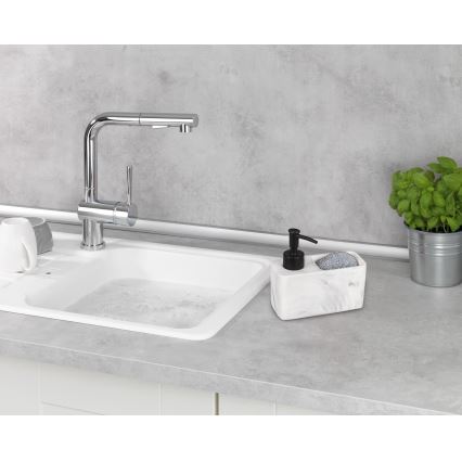 WENKO 54668100 - Tvåldispenser RESA 14,5x14,3 cm vit/svart