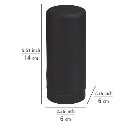 WENKO 54675100 - Tvåldispenser EASY SQUEEZ-E 6x14 cm svart
