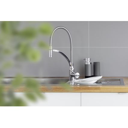 WENKO 54735100 - Tvättstation EASY SQUEEZ-E 15x18 cm grå/grå