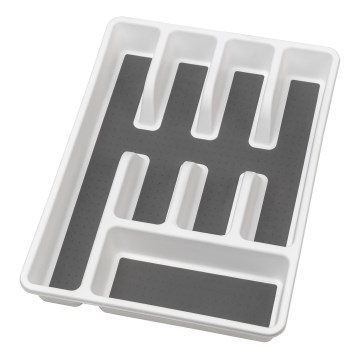 WENKO 54788100 - Bestickinsats 26,5x36,5 cm vit/grå