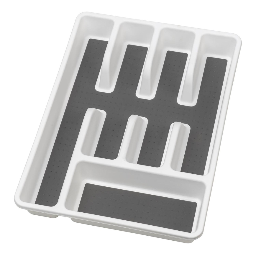 WENKO 54788100 - Bestickinsats 26,5x36,5 cm vit/grå