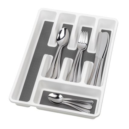 WENKO 54788100 - Bestickinsats 26,5x36,5 cm vit/grå