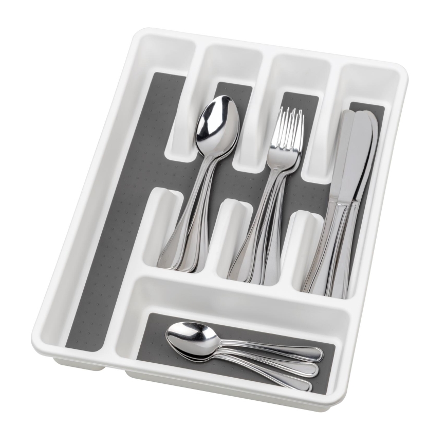 WENKO 54788100 - Bestickinsats 26,5x36,5 cm vit/grå