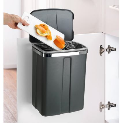 WENKO 54903100 - Dörrmonterad korg 26x36,5 cm grå/silver