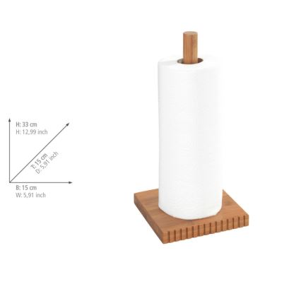 WENKO 54946100 - MERA rullhållare 15x33 cm brun