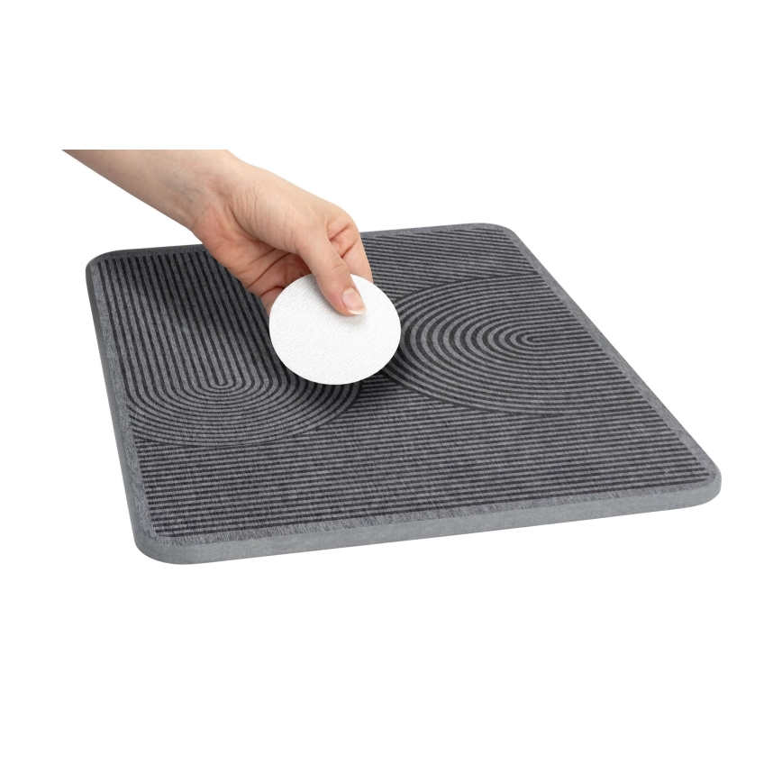 WENKO 54955100 - Avriningsmatta DAMON 40x30 cm kiselgur/grå