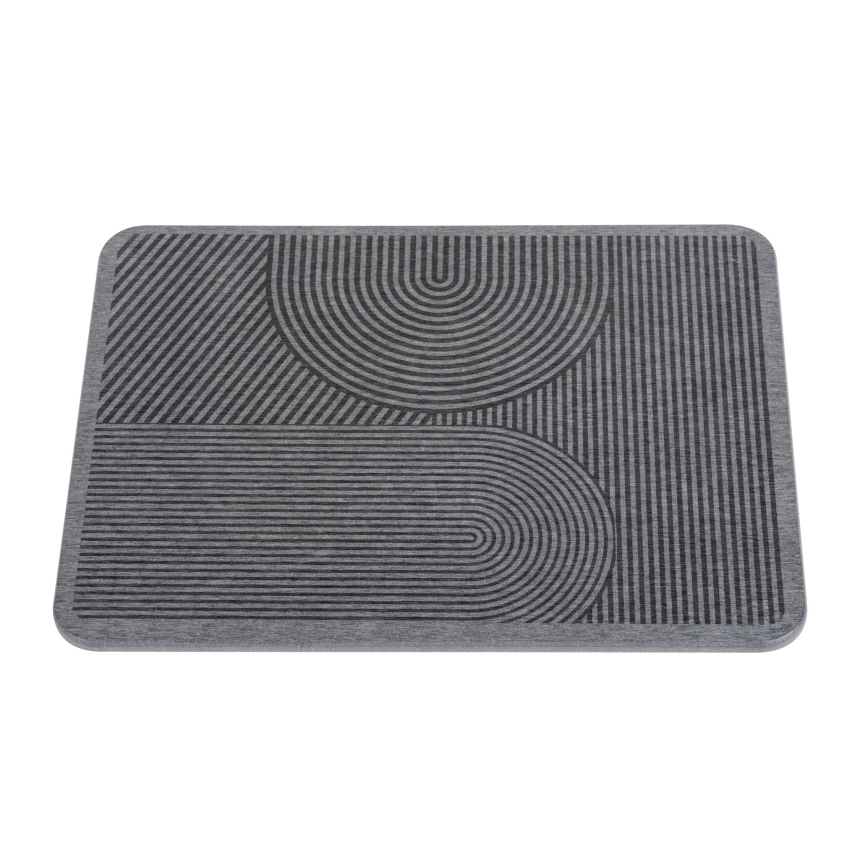 WENKO 54955100 - Avriningsmatta DAMON 40x30 cm kiselgur/grå