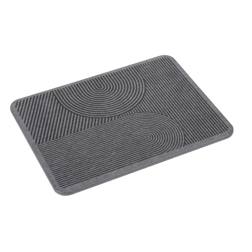 WENKO 54955100 - Avriningsmatta DAMON 40x30 cm kiselgur/grå
