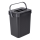 WENKO 55027100 - Avfallskorg BLACK OUTDOOR KITCHEN 19x24 cm svart/grå/genomskinlig