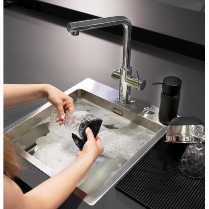WENKO 55030100 - Svamp BLACK OUTDOOR KITCHEN 12x1,2 cm svart