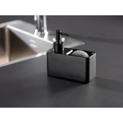WENKO 55076100 - Tvåldispenser BLACK OUTDOOR KITCHEN 14,5x14,3 cm svart