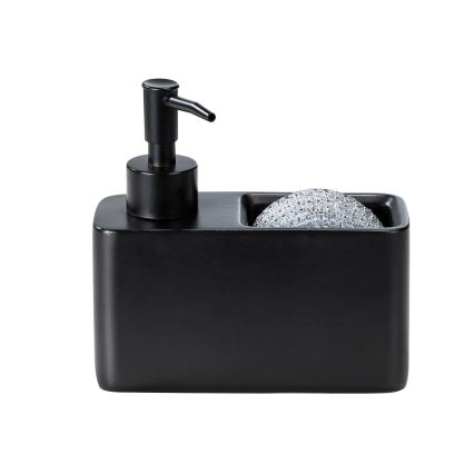 WENKO 55076100 - Tvåldispenser BLACK OUTDOOR KITCHEN 14,5x14,3 cm svart