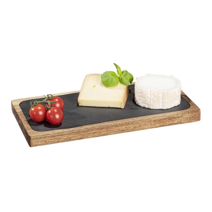 WENKO 55103100 - Skärbräda SVART UTOMHUSKÖK 30x15 cm brun/grå