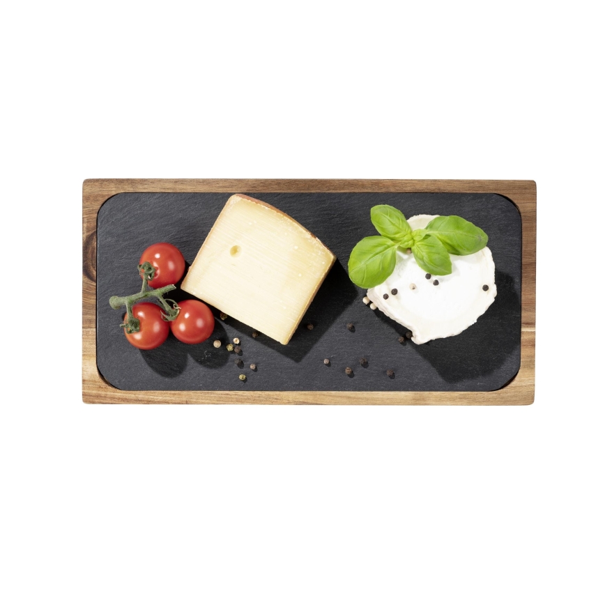 WENKO 55103100 - Skärbräda SVART UTOMHUSKÖK 30x15 cm brun/grå