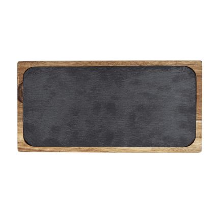 WENKO 55103100 - Skärbräda SVART UTOMHUSKÖK 30x15 cm brun/grå