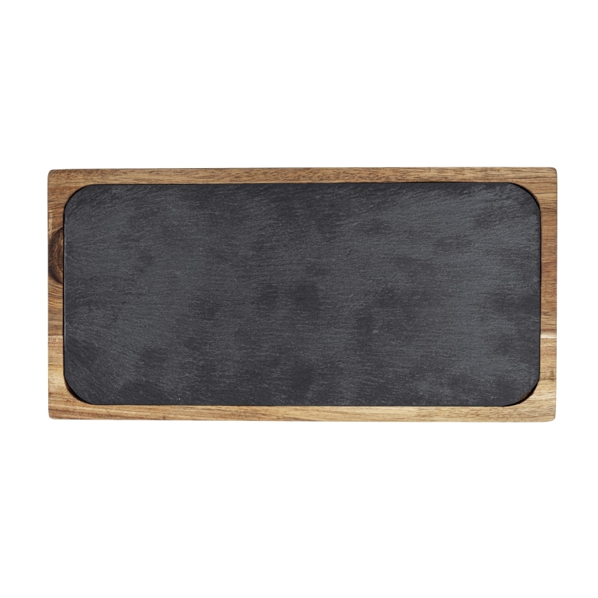 WENKO 55103100 - Skärbräda SVART UTOMHUSKÖK 30x15 cm brun/grå