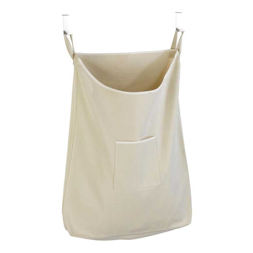 WENKO 62107100 - Tvättkorg CANGURO 52x81 cm beige/silver