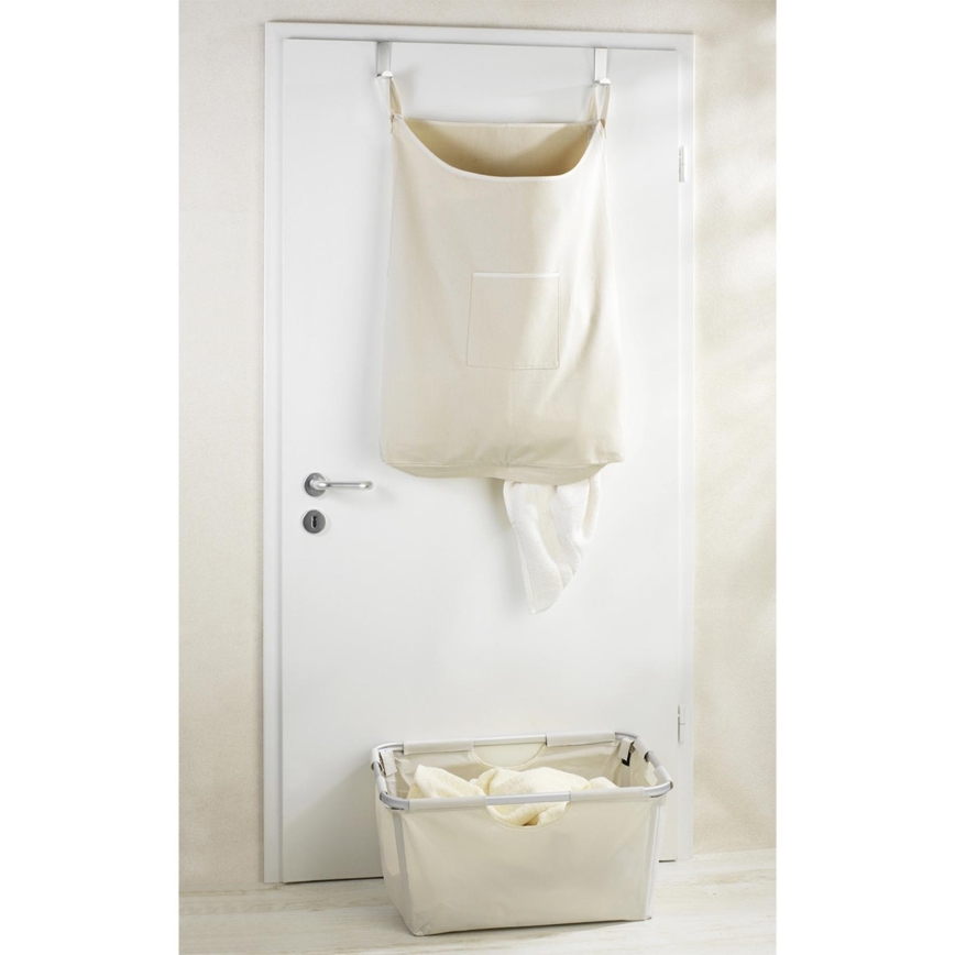 WENKO 62107100 - Tvättkorg CANGURO 52x81 cm beige/silver