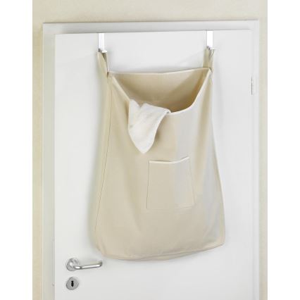 WENKO 62107100 - Tvättkorg CANGURO 52x81 cm beige/silver