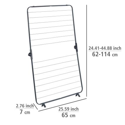 WENKO 63003100 - Torkställning CHAMPION 65 x 114 cm svart