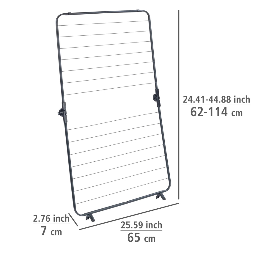 WENKO 63003100 - Torkställning CHAMPION 65 x 114 cm svart