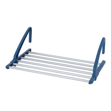 WENKO 63005800 - Torkställ för kläder 37,5x21 cm rostfritt stål/silver/blå