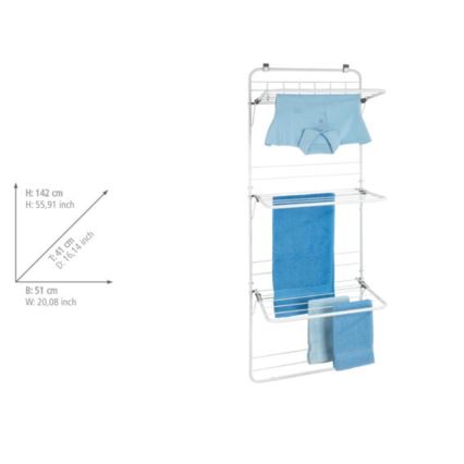 WENKO 63010800 - Torkställ 51x142 cm vit/grå