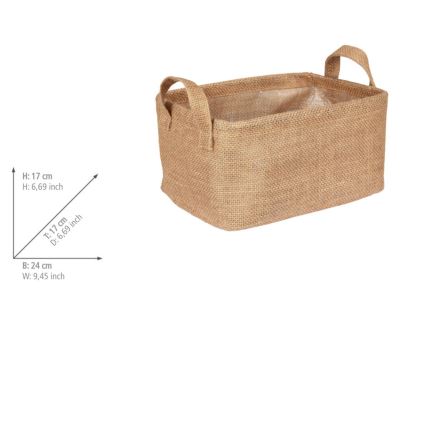 WENKO 64471100 - Korg JUNA 24x17 cm brun
