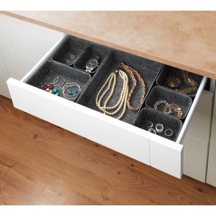 WENKO 64502100 - Lådorganisatör FELT 28,5 x 20 cm grå