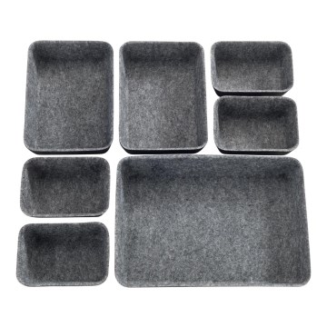 WENKO 64502100 - Lådorganisatör FELT 28,5x20 cm grå