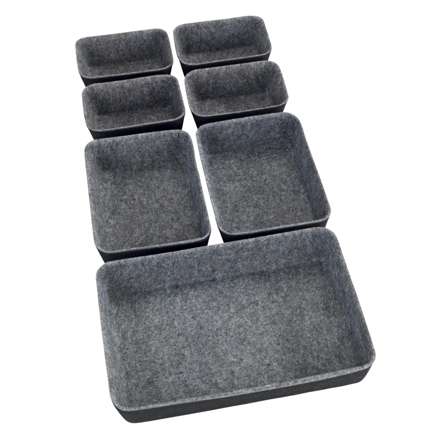 WENKO 64502100 - Lådorganisatör FELT 28,5x20 cm grå