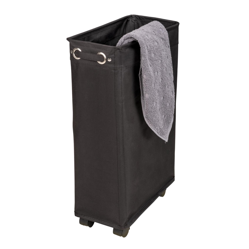 WENKO 69737800 - Tvättkorg CORNO 18,5 x 60 cm, svart