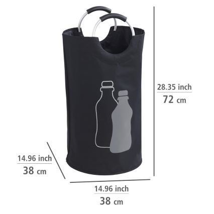 WENKO 69767800 - JUMBO-kasse 38x72 cm svart